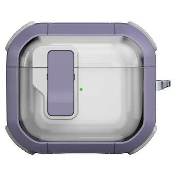 Футляр противоударный Locking Button для наушников Airpods 3 Light Purple 203-00413 фото