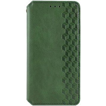 Шкіряний чохол-книжка GETMAN Cubic для Oppo A38 / A18 Зелений 555-01712 фото