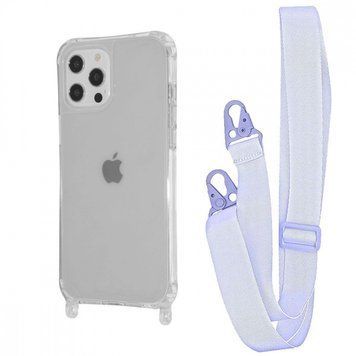 Чохол WAVE Clear Case With Strap для Iphone 12 Pro Max Light Purple 208-05210 фото
