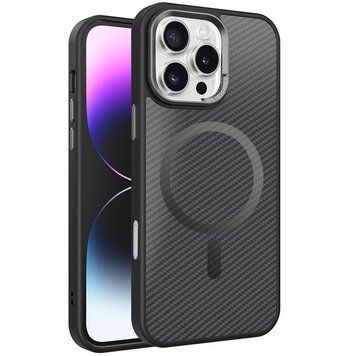 Чехол TPU+PC Carbon Mirage with MagSafe для Apple iPhone 16 Plus Black 214-03375 фото
