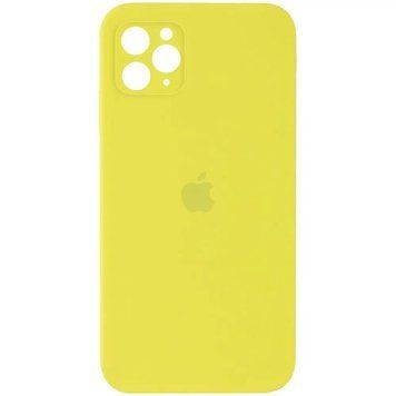 Силиконовый чехол с квадратными бортиками для iPhone 11 Pro Max Yellow 208-00891 фото