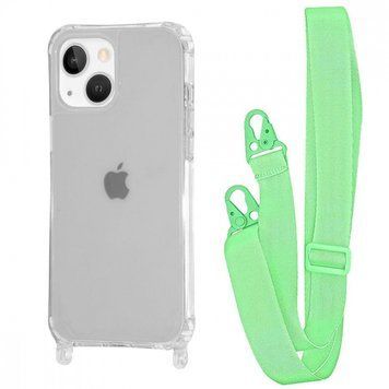 Чехол WAVE Clear Case With Strap для Iphone 14 Green 208-05260 фото