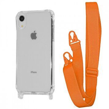 Чехол WAVE Clear Case With Strap для Iphone Xr Orange 208-05310 фото