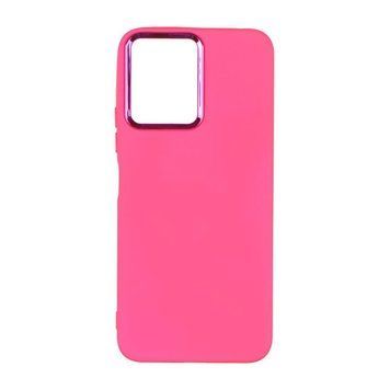 Чехол Silicone Cover Metal frame для Xiaomi Redmi 12 Shiny pink 208-03524 фото