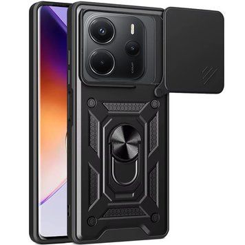 Ударопрочный чехол Camshield Serge Ring для Xiaomi Redmi Note 14 4G (Int. version) Black 777-04289 фото