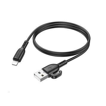 Кабель BOROFONE BX91 USB to iP 2.4A,1m, PVC, PVC connectors, Black 6974443389883 фото