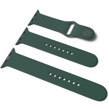 Силіконовий ремінець для Apple Watch Sport Band 42(ser.1-3)/44/45/46/49mm (S/M & M/L) 3pcs Pine green 212-01219 фото
