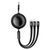 Кабель Baseus Bright Mirror 2 Series Retractable 3-in-1 Fast Charging Data Cable USB to M+L+C 66W 1.1m Black CAMJ010101 фото