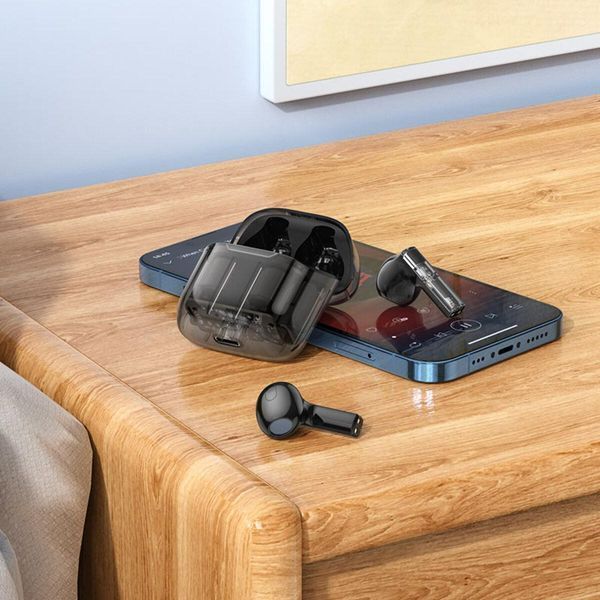 Навушники BOROFONE BW23 Crystal bean Transparent Edition true wireless BT headset Jazz Black 656-00879 фото