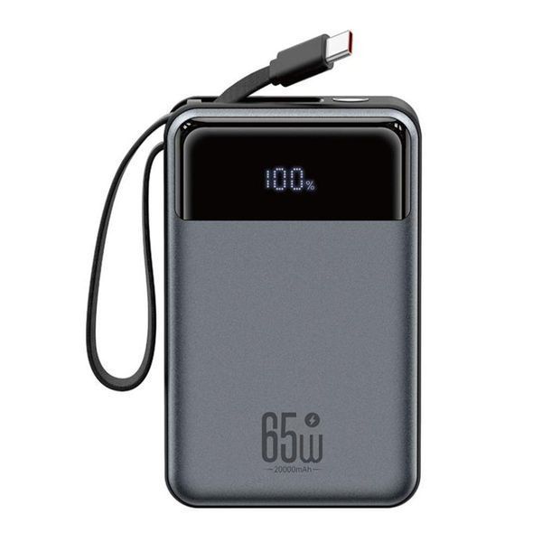 Power Bank XO PR267 65W with 65W Type-C 2-way charging cable 20000 mAh Серый 656-03312 фото