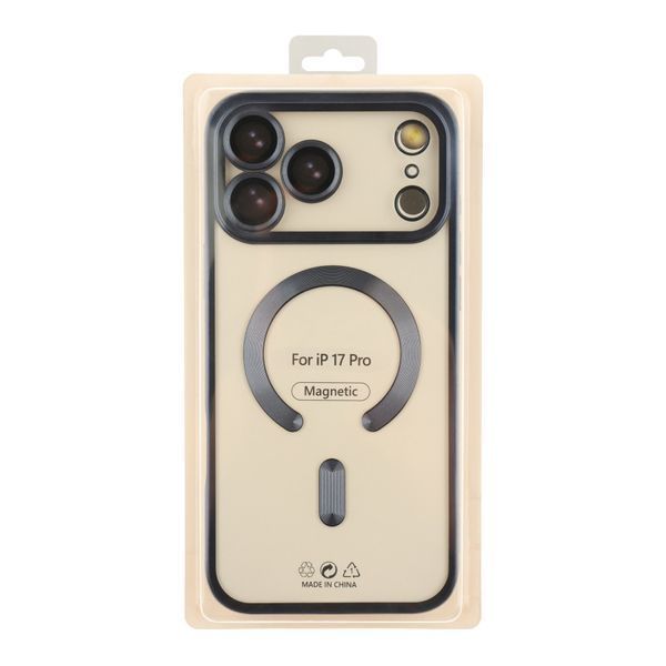 Чохол TPU Metallic Chrome Full Camera with Magsafe для iPhone 17 Pro Chrome Dark Blue 214-04616 фото