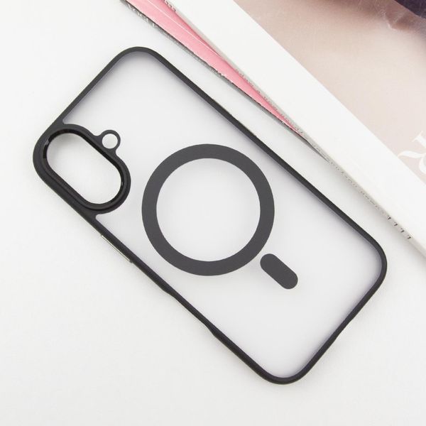 TPU+PC чохол Blueo Skin Friendly Frosted with MagSafe для Apple iPhone 16 (6.1") Black 777-07921 фото