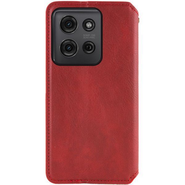Кожаный чехол-книжка GETMAN Cubic для ZTE Blade A55 4G Красный 555-01612 фото