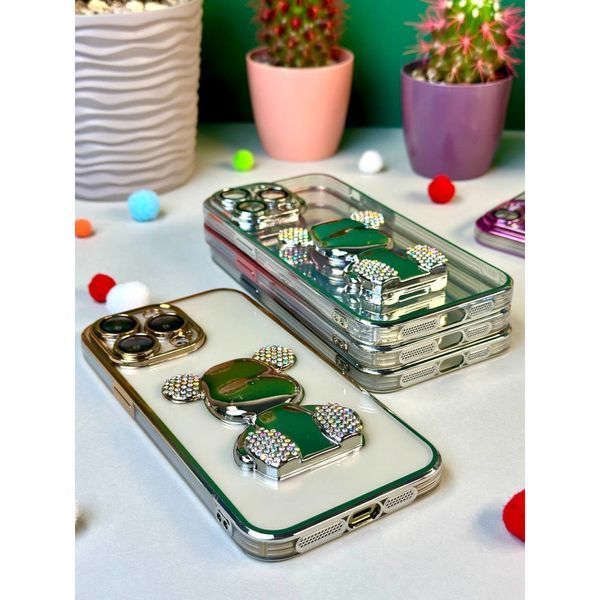 Чохол Bear Gradient Diamond для iPhone 15 Blue 208-04612 фото