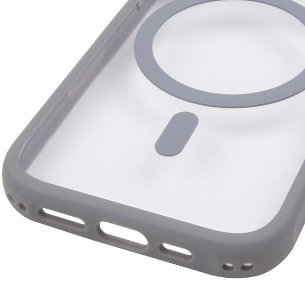 Чохол TPU+PC GETMAN Moon Clear with MagSafe для Apple iPhone 14 Pro (6.1") Grey 656-08438 фото