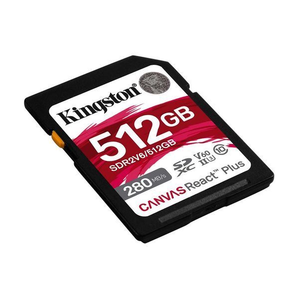 Карта пам'яті SDXC (UHS-II U3) Kingston Canvas React Plus 512Gb class 10 V60 (R280MB/s, W150MB/s) SDR2V6/512GB фото