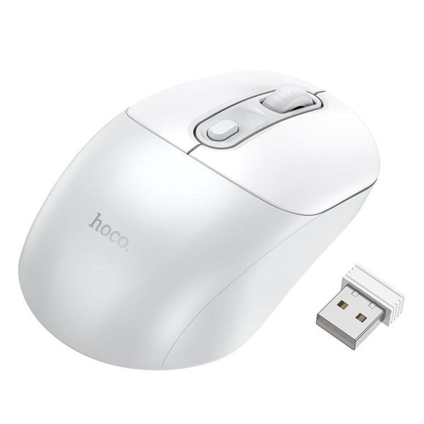 Манипулятор мышь HOCO GM28 2.4G business wireless mouse White Gray 656-03240 фото