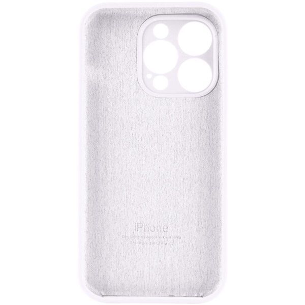 Силіконовий чохол з закритою камерою для iPhone 14 Pro Max White 666-00960 фото
