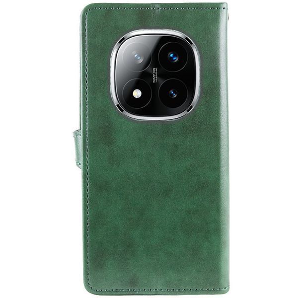 Кожаный чехол-книжка GETMAN Gallant (PU) для Xiaomi Redmi Note 14 Pro 4G Green 777-06193 фото