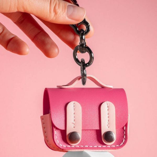Шкіряний футляр Briefcase для навушників AirPods Pro 2 / Pro Pink 203-00363 фото