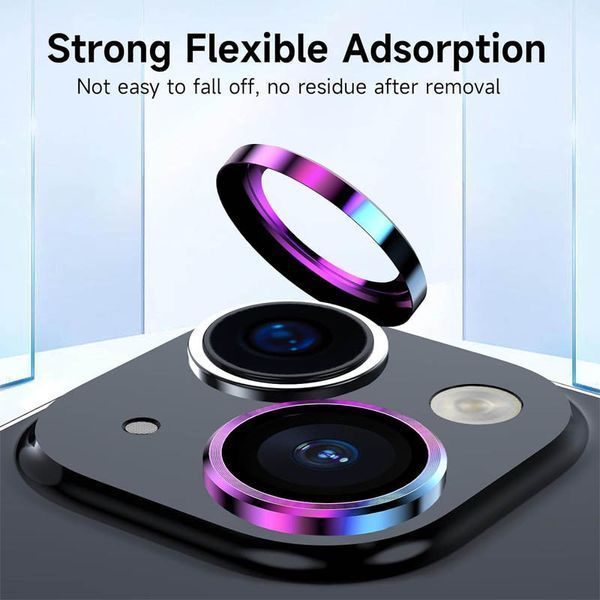 Защитное стекло Metal Classic на камеру для Apple iPhone 15 (6.1") / 15 Plus (6.7") Rainbow 204-00434 фото
