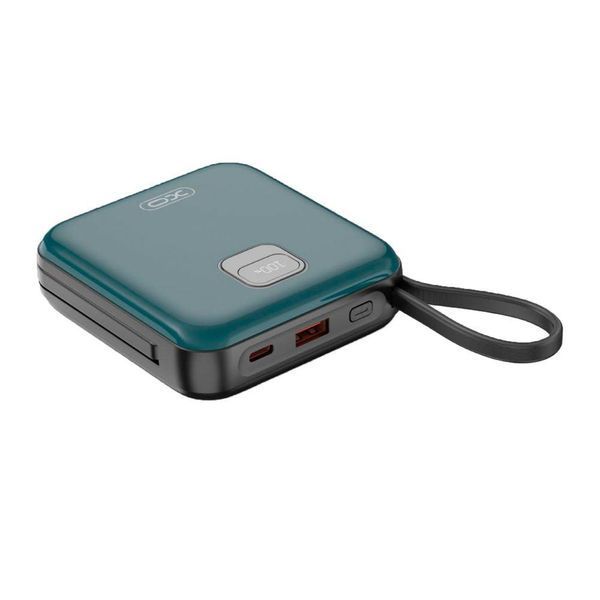 Power Bank XO PR235 22.5W with built-in iP and TYPE-C cable 10000 mAh Серо голубой 656-01506 фото