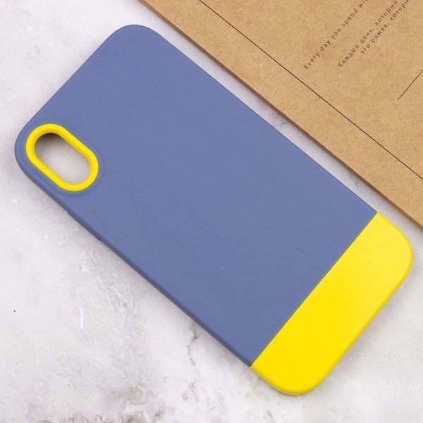 Чехол TPU+PC Bichromatic для Apple iPhone X / XS (5.8") Blue / Yellow 555-03893 фото