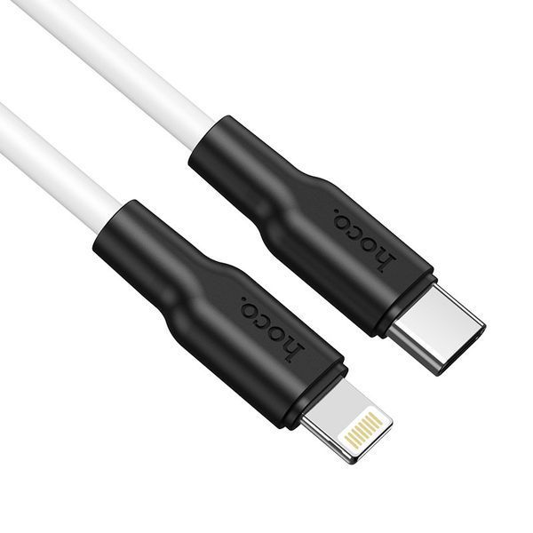 Кабель HOCO X21 Plus Type-C to iP 3A, 20W, 1m, black and white 6931474742162 фото