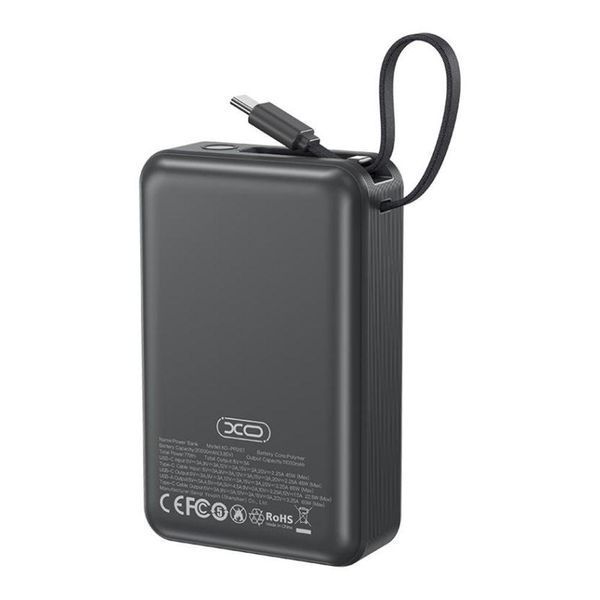 Power Bank XO PR267 65W with 65W Type-C 2-way charging cable 20000 mAh Серый 656-03312 фото