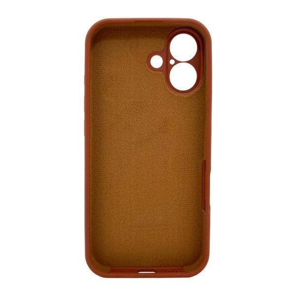 Силиконовый чехол с закрытой камерой для iPhone 17 Saddle Brown 666-04211 фото