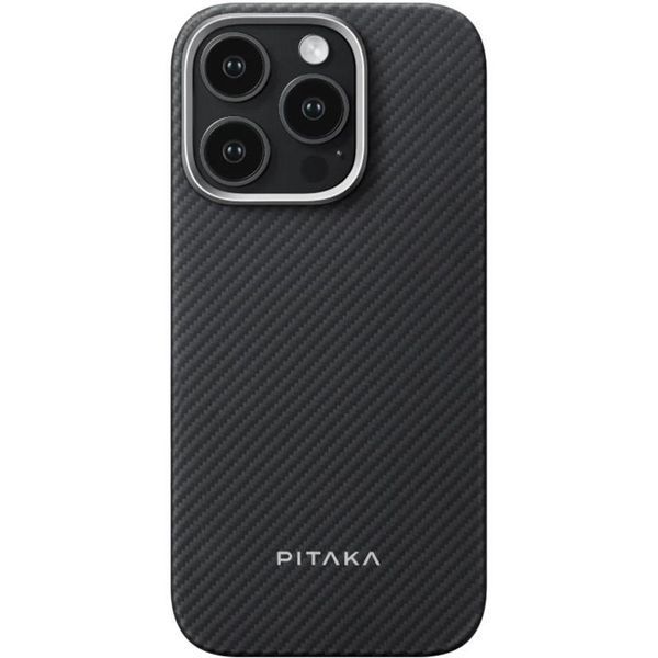 Чохол PC PITAKA with MagSafe для Apple iPhone 15 Pro Max (6.7") Black / Grey 656-08262 фото