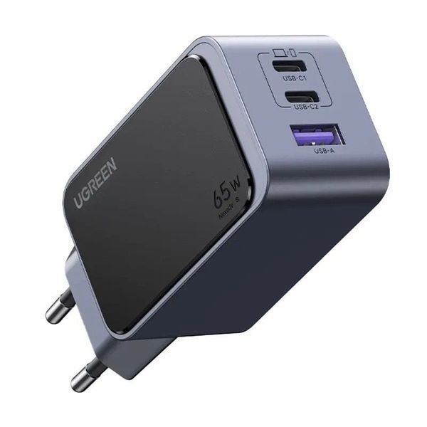 Мережевий зарядний пристрій UGREEN Nexode S 65W 3-Port GaN Fast Charger EU UGR-35042 фото