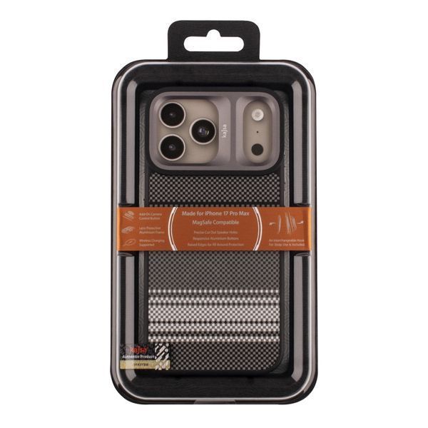 Чохол Kajsa Resort Collection Gradient Stripe with MagSafe для iPhone 17 Pro Max Black B-Ring 2020000507444 фото