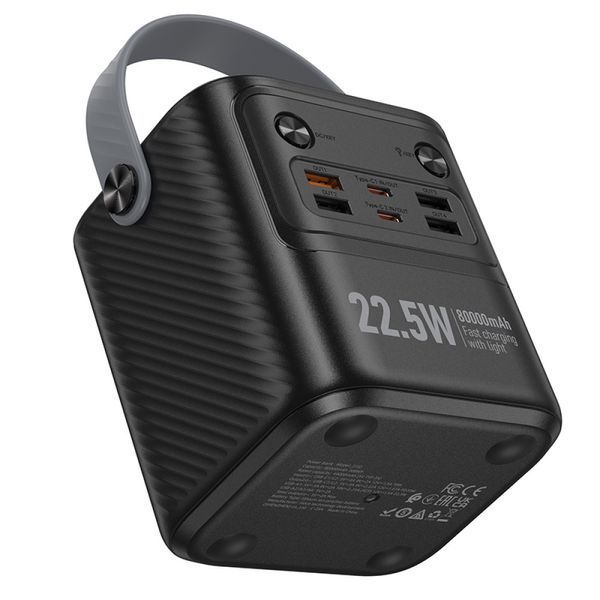 Power Bank Hoco J152 Tough 80000mAh 22.5W+PD20W Black 216-00161 фото
