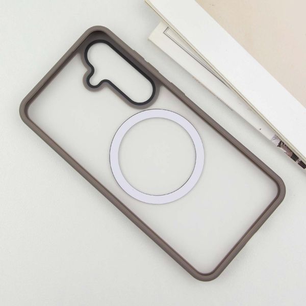 TPU+PC чохол Metal Buttons with MagSafe Colorful для Samsung Galaxy S24+ Grey 555-03011 фото