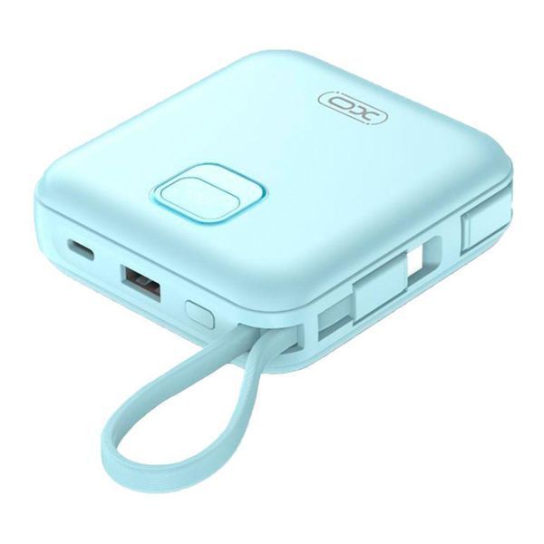 Power Bank XO PR235 22.5W with built-in iP and TYPE-C cable 10000 mAh Серо голубой 656-01506 фото