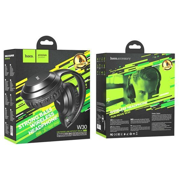 Беспроводные наушники HOCO W30 Fun move BT headphones Black 656-01644 фото