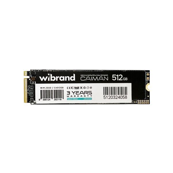 Накопитель SSD M.2 Wibrand Caiman 512GB NVMe 2280 PCIe 3.0 3D NAND WIM.2SSD/CA512GB фото