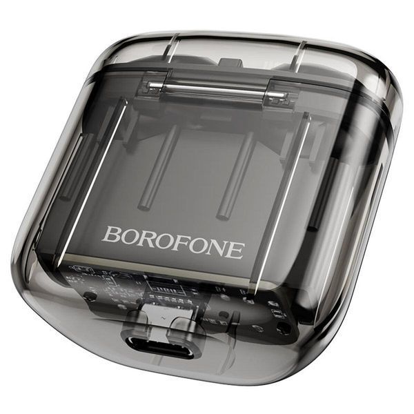 Навушники BOROFONE BW23 Crystal bean Transparent Edition true wireless BT headset Jazz Black 656-00879 фото