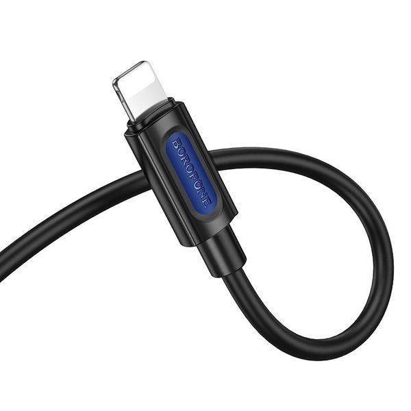 Аудіокабель BOROFONE BL20 True sound silicone digital audio conversion cable iP Black 6941991114397 фото