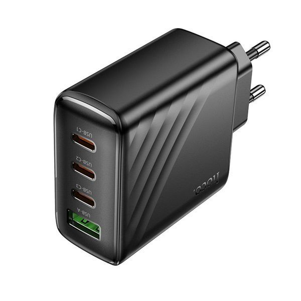 Сетевое зарядное устройство HOCO CS27A Supply PD67W (3C1A) charger (EU) Black 656-01365 фото