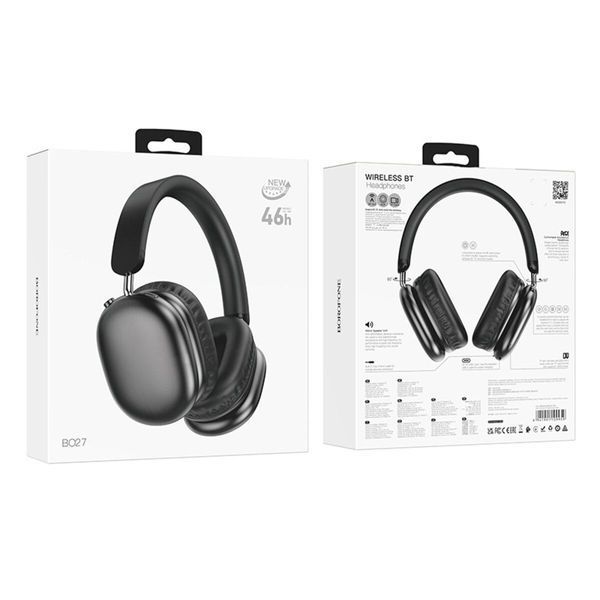 Бездротові навушники BOROFONE BO27 Rhyme BT headphones Black 656-01588 фото
