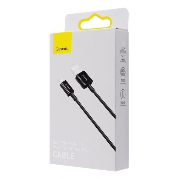 Кабель Baseus Superior Series Fast Charging Lightning 2.4A (2m) White 209-00274 фото