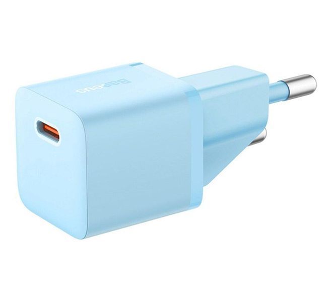 Мережевий зарядний пристрій Baseus GaN5 Fast Charger(mini) 1C 20W EU Blue 656-01299 фото