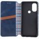 Шкіряний чохол-книжка GETMAN Cubic для Motorola Moto E40 Синій 555-01762 фото 2
