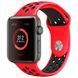Силіконовий ремінець з перфорацією для Apple Watch 38/40/41 mm Червоно-чорний 212-00126 фото