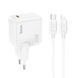 Сетевое зарядное устройство Hoco C112A Advantage PD30W Type-C to Lightning 1m Белый 209-00350 фото 1