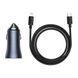 Автомобильное зарядное устройство Baseus Golden Contactor Pro Dual Car Charger U+C 40W (With Cable Type-C/ iP 1m) Dark Grey TZCCJD-B0G фото 4