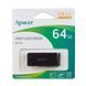 Флеш-накопитель Apacer USB 3.2 Gen 1 AH350 64Gb Black AP64GAH350B-1 фото 2