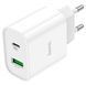 Зарядний пристрій HOCO C80A Plus Type-C 20W + USB-A 18W Білий 209-00102 фото 2